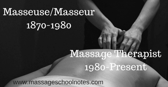 Masseuse –  Masseur –  Massage Therapist – What’s in a name?