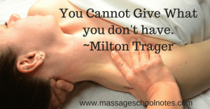 self care for massage therapists